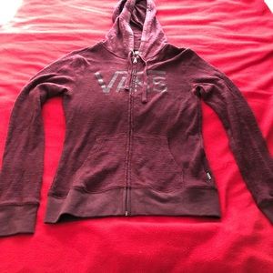 DARK MAROON VANS ZIPUP